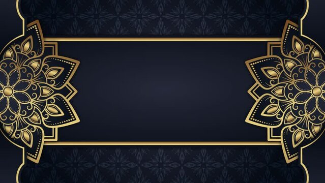 Animated video, rotating ornament mandala