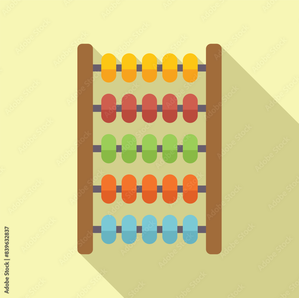Aufkleber learning mathematics and calculation using an old. retro. vintage abacus. a traditional. classic woo