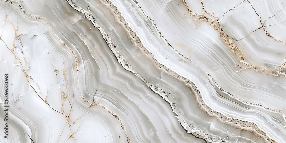 Poster a close-up view shows the intricate details and texture patterns of white marble.