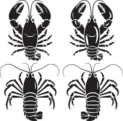 Vector illustration of a shrimp, a member of the Caridea order, depicted in a scratchboard style. This hand-drawn image captures the intricate details of the shrimp's anatomy