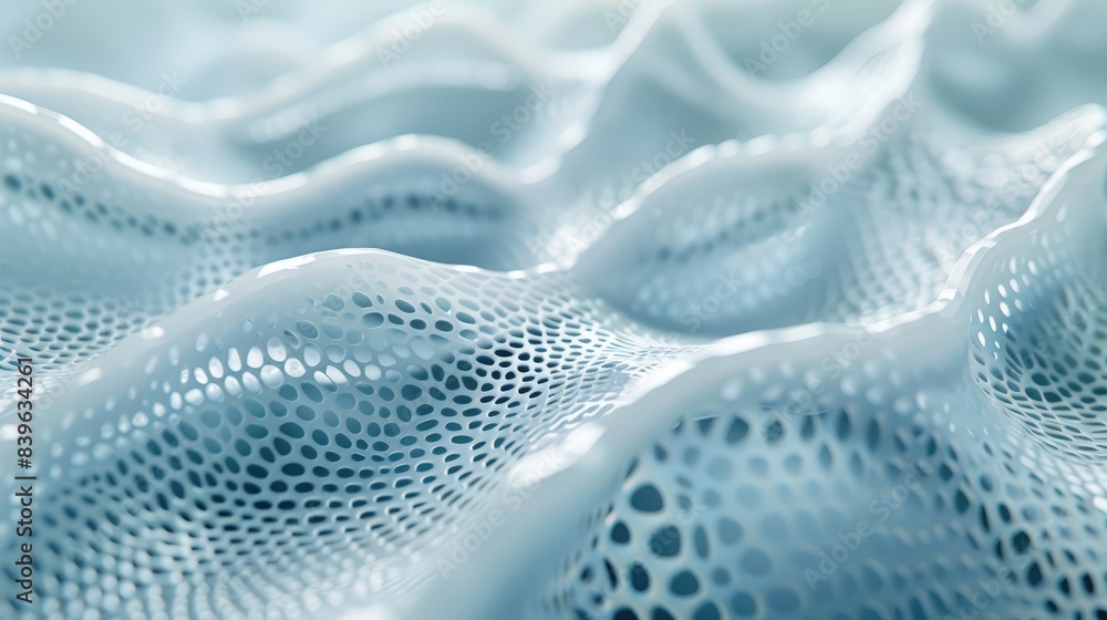 Leinwandbilder 3d rendered abstract mesh pattern with a futuristic look and ample copy space