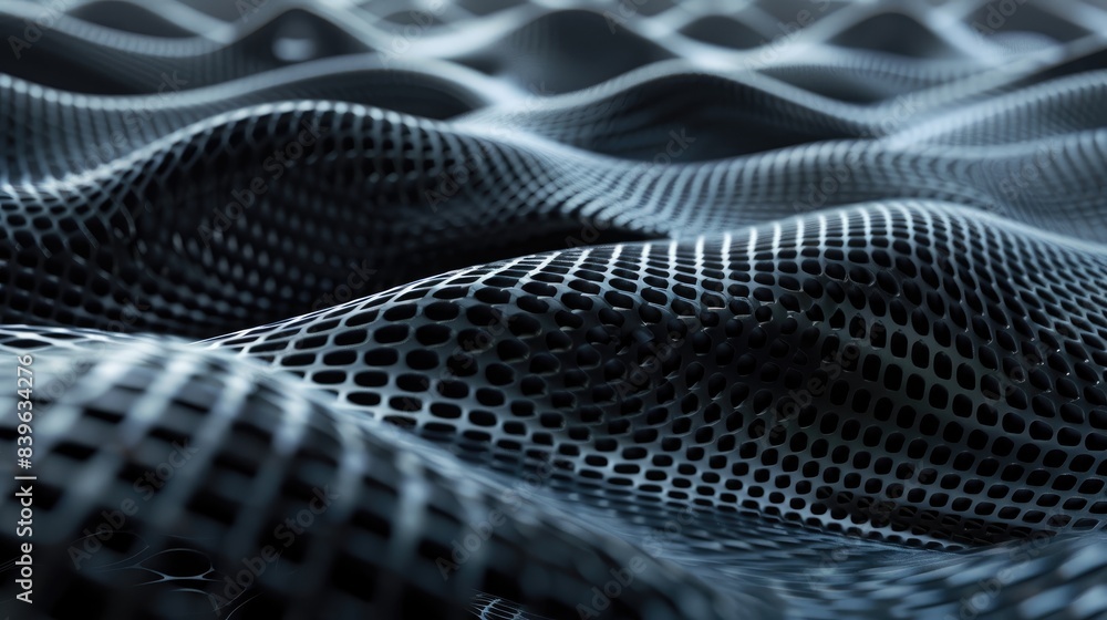 Leinwandbilder 3d rendered abstract mesh pattern with a futuristic look and ample copy space