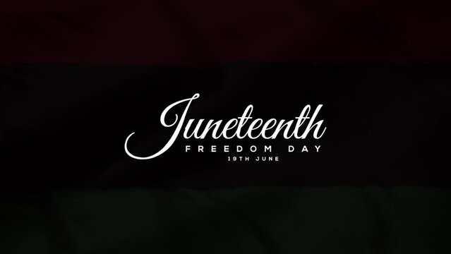 African American Juneteenth Freedom Day, Celebrate Freedom Day, Happy Freedom Day Text Animation, Black History Month, Juneteenth Freedom Day Text Animation Video