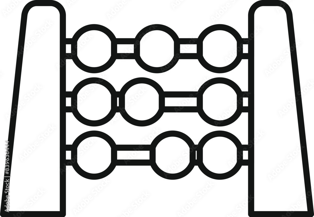 Poster solving math problems by counting with an abacus device