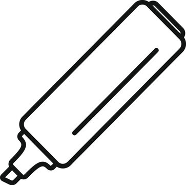 recommend clip art: Simple illustration of a black marker pen, ideal for representing writing or drawing