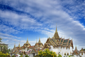 Wat Phra Kaew, Temple of the Emerald Buddha, beautiful architecture landmark Bangkok, Asia Thailand