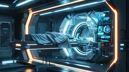 Obraz premium a futuristic space station
