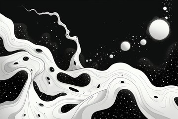 Variety of monochrome abstract art featuring intricate and elaborate black and white patterns