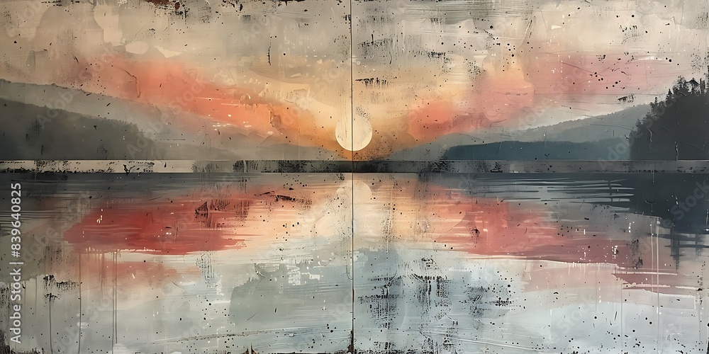 Poster echoing solitude delve into echoing solitude of memory minimalist masterpiece embodies delicate beau