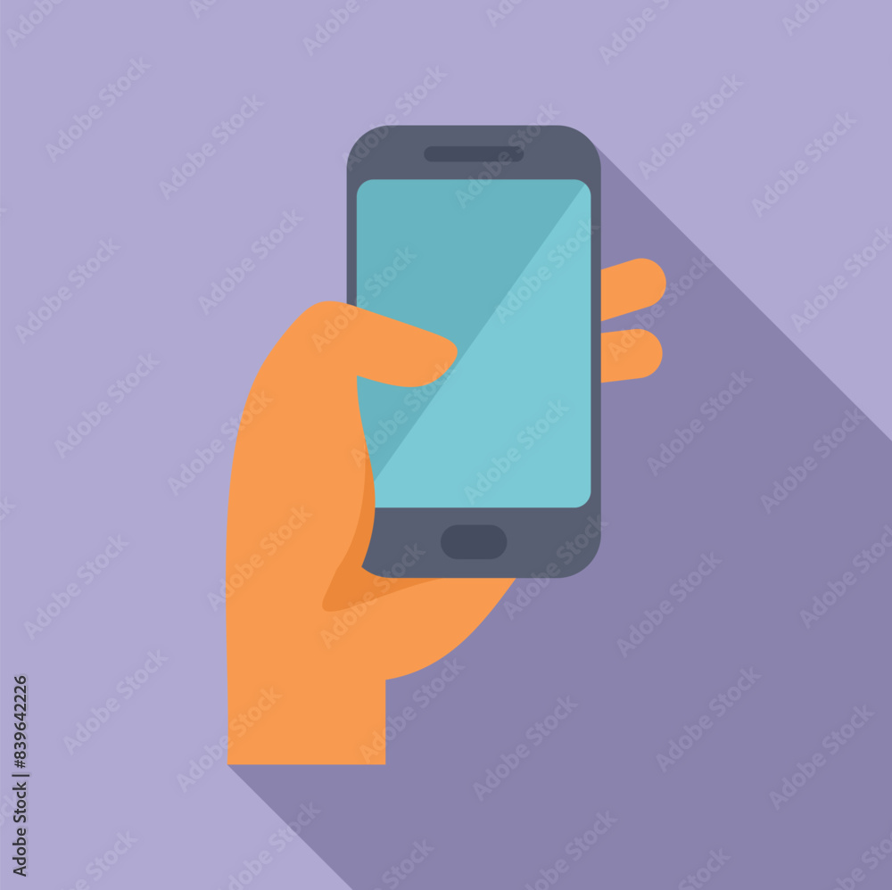 Poster hand is using a smartphone, possibly browsing an app or playing a game