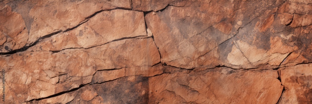 Poster stone background for design. brown rock texture with cracks.