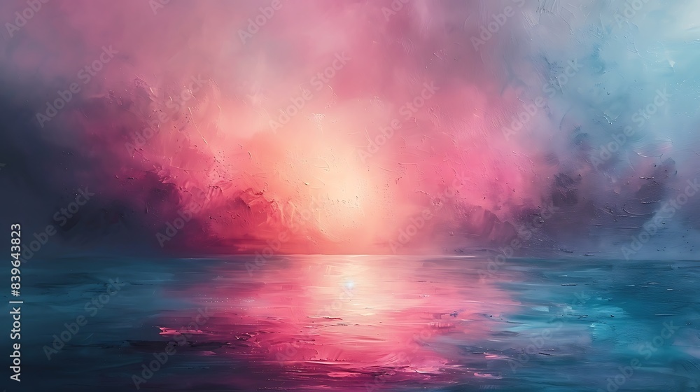 Poster ethereal layers dive into abstract painting layer of soft pastel color capturing essence of tranquil