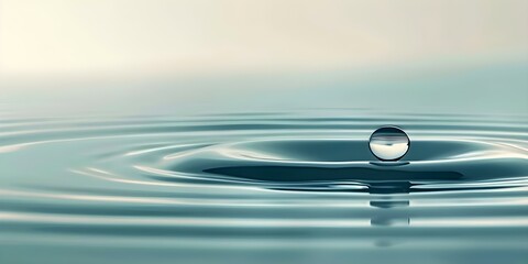Macro shot of two water droplets on a sleek blue surface. Concept Macro Photography, Water Droplets, Blue Surface, Sleek Texture