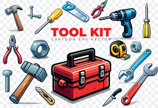 Toolbox EPS Vectors (Made in IA and vectorized in Illustrator)