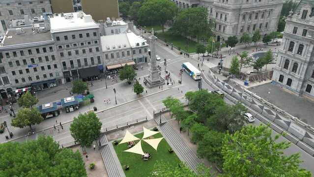 Downtown of jacques cartier square in Montreal