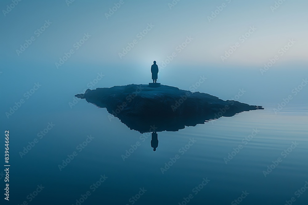 Poster impactful solitude embark journey through minimalist abstraction where solitary bold color reign sup