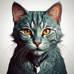cat with eyes. Generative Ai