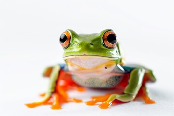 Obraz premium tropical frog isolated on white