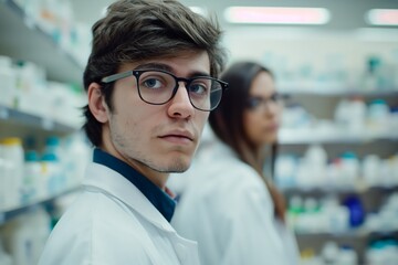 Fototapeta premium pharmacist in pharmacy