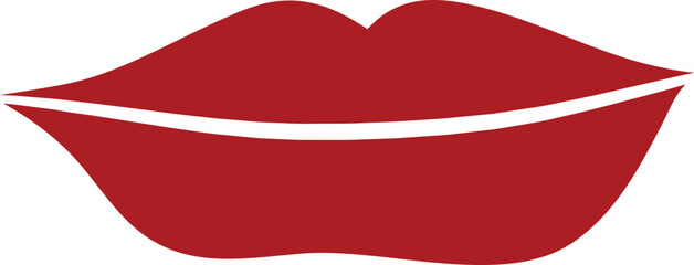 Red lips collection. Vector illustration of sexy woman's lips expressing different emotions, such as smile, kiss, half-open mouth, biting lip, lip licking, tongue out. 