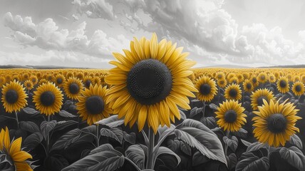 Sunflowers in the field