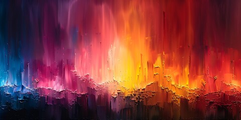Radiant Spectrum Delve into world of radiant hue bold contrast technique of timelapse photography abstract masterpiece illuminated shifting natural light watch each brushstroke come alive vibrant