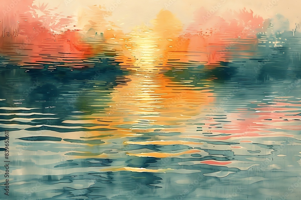 Poster serene reflections step into world of serene reflection minimalist piece capture spectrum of human e