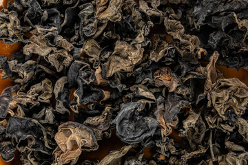 dried black fungus appetizer meal food snack on the table copy space food background rustic top view keto or paleo diet vegetarian vegan food
