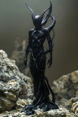 3D Modeling, In the depths of the abyss, the arbiter of resourcefulness harnesses the power of darkness to enforce their will, their cunning matched only by their cruelty., Photorealism
