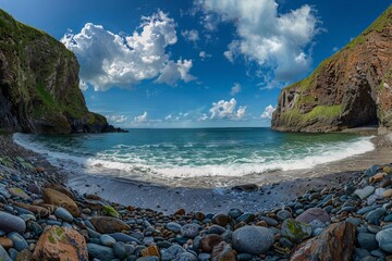 Secluded Rocky Beach with Clear Waters