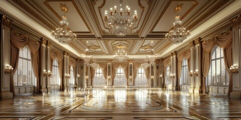 Luxurious Ballroom with Ornate Decor