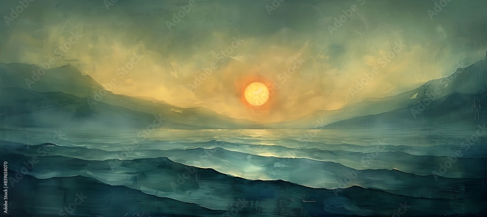 Poster tranquil reminiscence dive into tranquil beauty of silent echo minimalist interpretation capture ser
