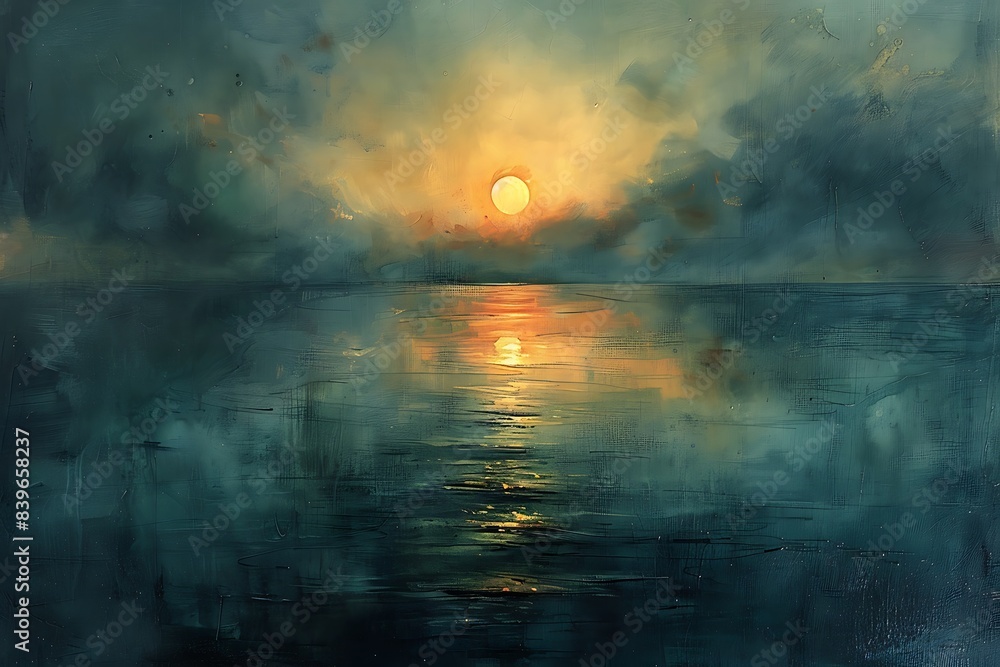 Poster tranquil resonance step into world of tranquil introspection minimalist piece echo silence subdued h