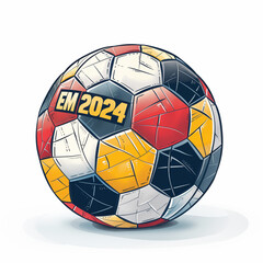 Cartoonic football in the colors of germany