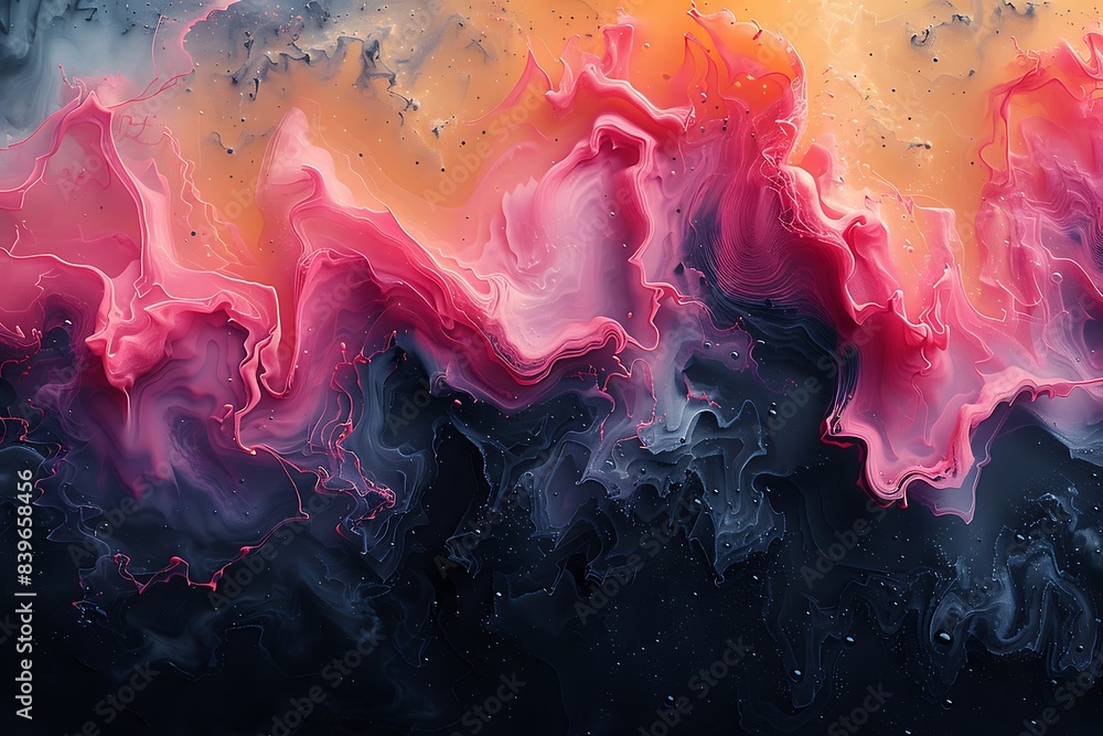 Poster tranquil turbulence embark journey through tranquil yet turbulent abstract artwork where minimalisti