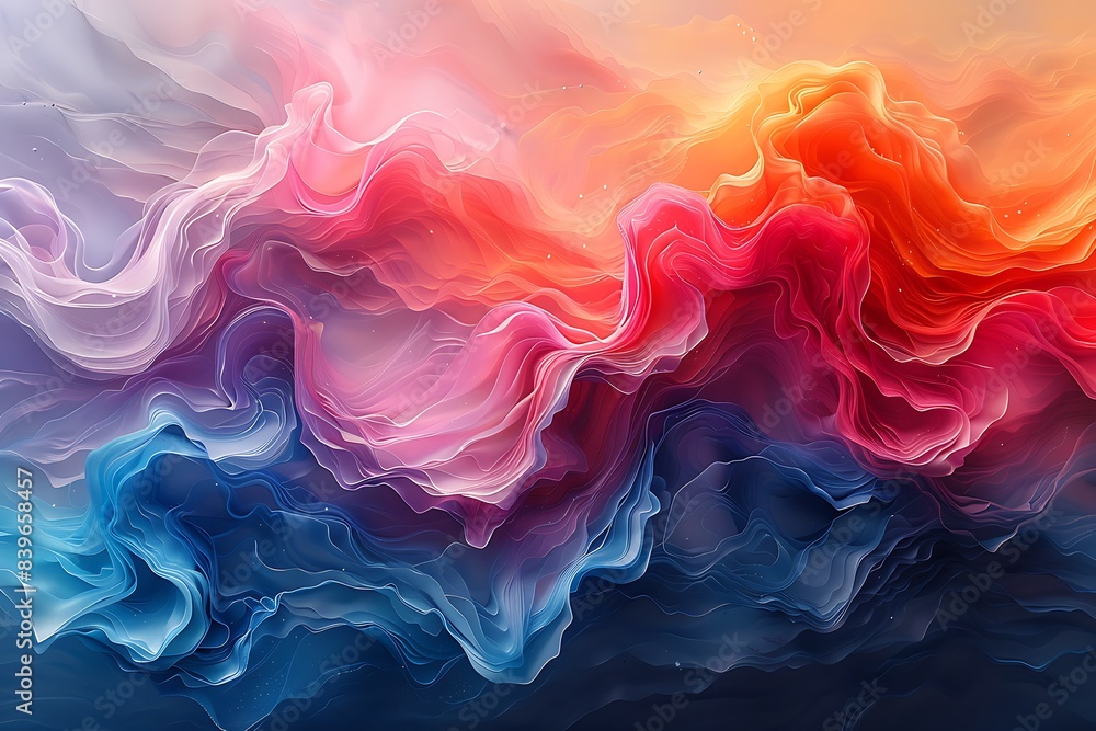 Poster transcendent chroma enter realm of transcendent abstraction where minimalist warm cool color blend s
