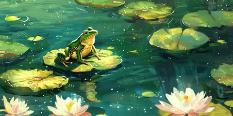 Bright and Bold Frog in Natural Setting