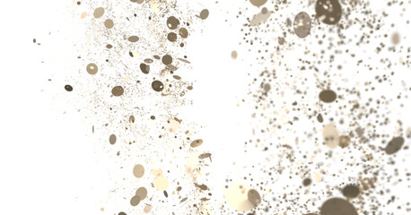 gold confetti background, isolated on transparent background