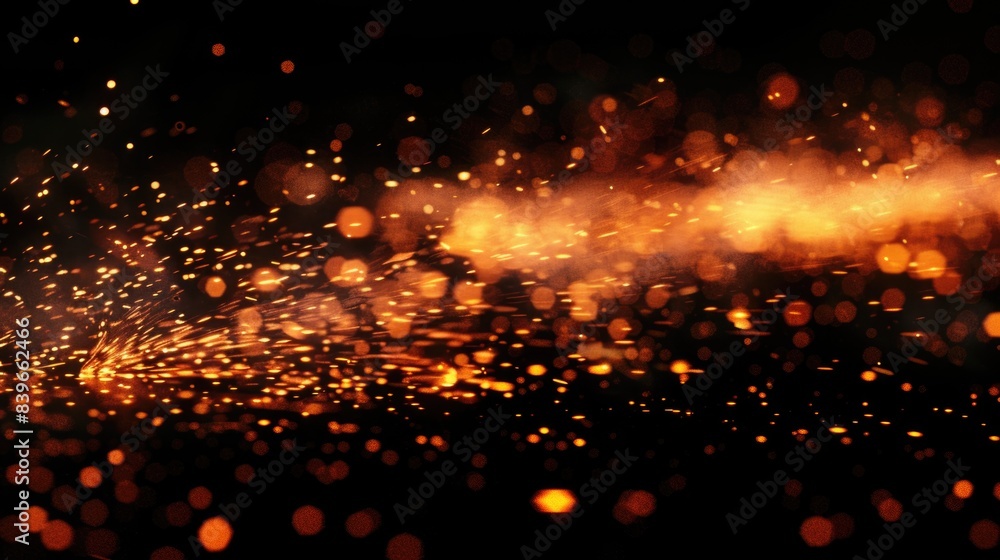 Poster a close-up shot of a firework exploding against a dark background