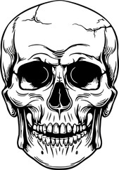 Skull clipart design illustration
