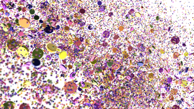 confetti png. Gold confetti falls from the sky.
