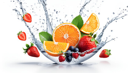 fresh fruit juice,Strawberries and oranges