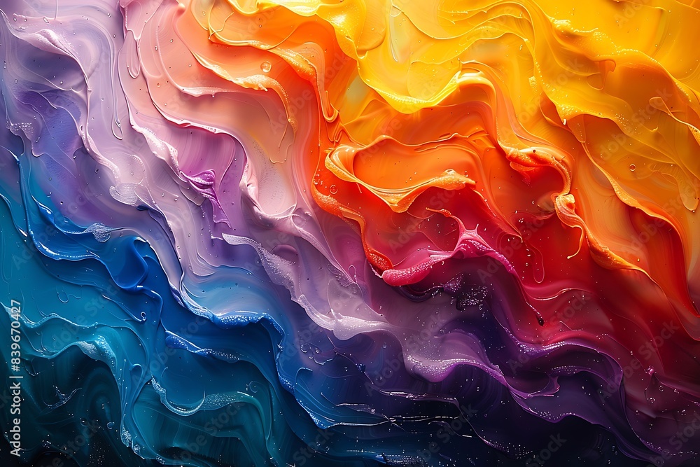 Poster transcendent chroma enter realm of transcendent abstraction where minimalist warm cool color blend s