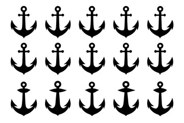 anchor silhouette vector illustration