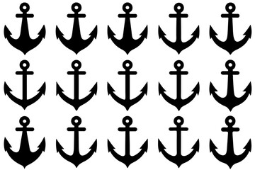 anchor silhouette vector illustration