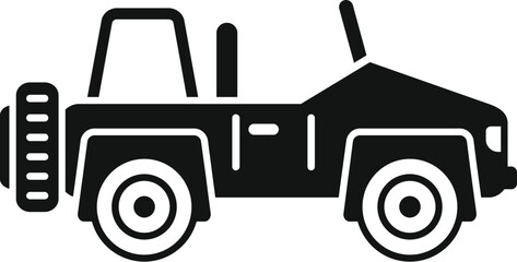 Military vehicle transporting soldiers over rough terrain © anatolir