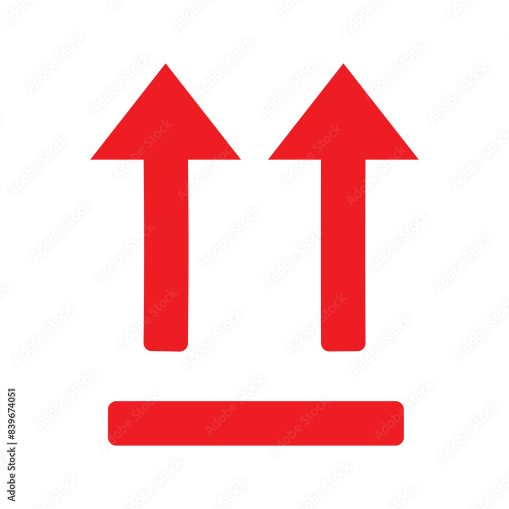 Poster red arrows. arrows vector set. up arrow silhouette, vector. modern simple black arrow up symbol isol