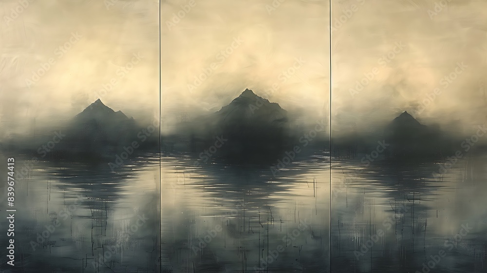 Poster whispering memories explore gentle echo of past minimalist piece capture quiet reverberation of memo
