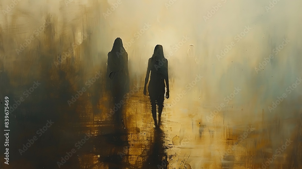 Poster whispering shadows dive into whispering shadow of memory minimalist piece capture elusive essence of