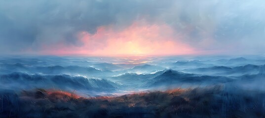 Obraz premium Whispers Stillness Explore enigmatic world of silence through minimalist interpretation Ethereal whisper of muted color float delicately canvas evoking tranquility of undisturbed quiet Each